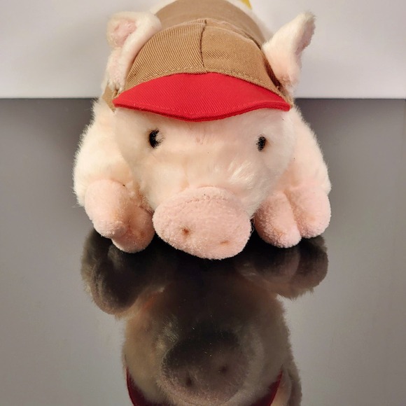 Miyoni Pink Piglet by‎ Aurora w Build A Bear Jacket & Matching Hat Plush Pig 9" - Picture 7 of 9